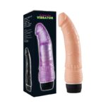 Vibrador 16 cm. En Silicona Color Piel Multivelocidades.
