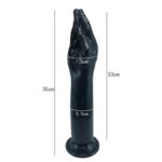 Consolador 36 cm con Forma de Mano y Succión Color Negro. - Imagen 2