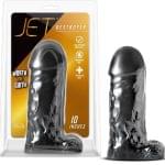 Consolador 25 cm. Jet Destroyer Negro Metálico