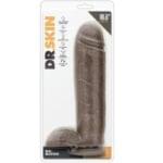 Consolador 27 cm. Dr. Skin - Mr Mister. 10.5" con Succión- Chocolate