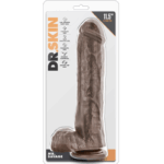 Consolador 29 cm. con Succión Dr. Skin - Mr Savage. Chocolate