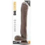 Consolador 33 cm. Dr. Skin con Succión - Cafe.