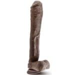 Consolador 33 cm. Dr. Skin con Succión - Cafe. - Imagen 3