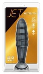 Consolador 27.3 cm. con Succion- Jet Descructor Metallic - Black