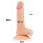 Consolador 18 cm. Ultra Realista con Testículos - Piel. - Imagen 7
