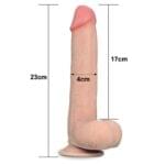 Consolador 23 cm. Lovetoy Deslizante Doble Capa de Piel. - Imagen 8