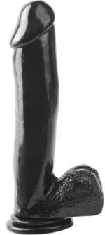 Consolador 30 cm. Basix con Testiculos y Succion Negro. - Imagen 2