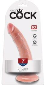 Consolador 19 cm. Realistico con Succion King Cock - Piel