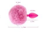 Mini Plug Anal de Silicona con Cola de Conejo Rosado. - Imagen 3