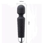 Mini Masajeador 20 cm. Recargable Iwand Negro. - Imagen 3