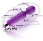 Mini Masajeador 20 cm. Recargable Iwand Morado. - Imagen 5