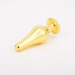 Plug Anal Dorado 9 Cm. Formato Cônico Con Gema - Imagen 2