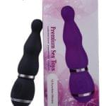 Vibrador 18 cm. Triple Bomba Recargable Azul.