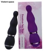 Vibrador 18 cm. Triple Bomba Recargable Azul.