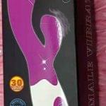 Vibrador 19 cm. con Estimulador de Clítoris Recargable.