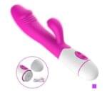 Vibrador 19 cm. con Estimulador de Clítoris Recargable. - Imagen 2