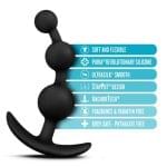 Plug anal 13 cm "Luxe - Be Me 3" - Negro - Imagen 2