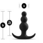 Plug Anal Negro Con Bolas 7.6 cm Adventures Platinum - Imagen 4