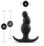Plug Anal Negro Con Bolas 8.5 cm Adventures Platinum - Imagen 4