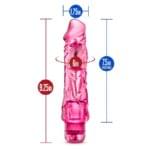 Vibrador 21 cm. -Naturally Yours- Paseo Salvaje. Rosado - Imagen 3