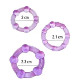 Set de Anillos Morados Beaded. - Imagen 2