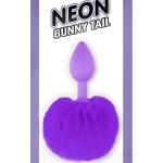 Plug Anal 5.4 cm en Silicona - Morado Neon - Cola Conejo