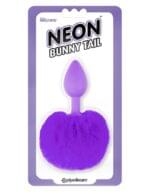 Plug Anal 5.4 cm. Morado Neon - Cola Conejo