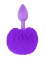 Plug Anal 5.4 cm. Morado Neon - Cola Conejo - Imagen 2