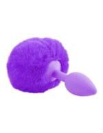 Plug Anal 5.4 cm. Morado Neon - Cola Conejo - Imagen 3