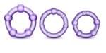 Set de Anillos Morados Beaded. - Imagen 3