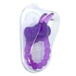 Anillo Siliconado Vibrador con Estimulación de Conejito Morado.