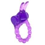 Anillo Siliconado Vibrador con Estimulación de Conejito Morado. - Imagen 3