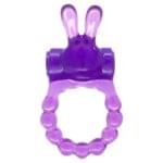 Anillo Siliconado Vibrador con Estimulación de Conejito Morado. - Imagen 2