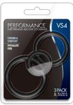 Set de 3 Anillos Retardantes "Performance" - Negro.