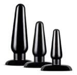 Kit de 3 Plugs Anales " Adventures" - Negro - Imagen 2