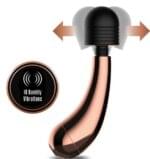 Masajeador Curvo 14 cm. Recargable de lujo Oro Rosa Lush Callie. - Imagen 3