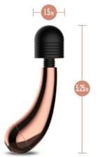 Masajeador Curvo 14 cm. Recargable de lujo Oro Rosa Lush Callie. - Imagen 2