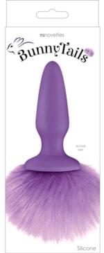 Plug Anal 16 cm. Con Cola de Conejo -Purpura
