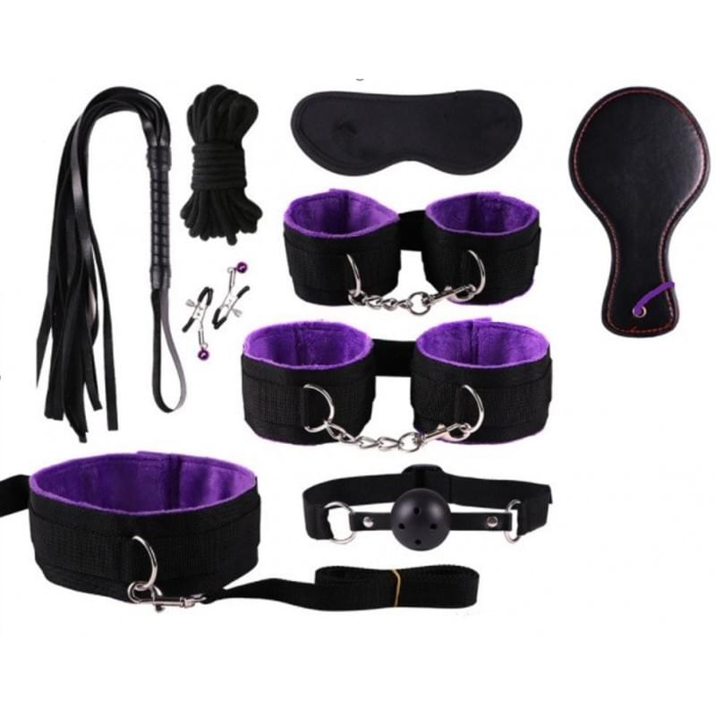 bdsm-kits-9-pcs-purple BDSM KITS - 9 PCS - PURPLE - Imagen 1