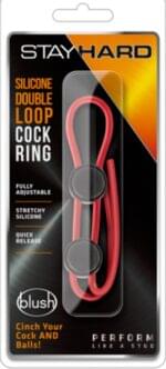 Anillo de Silicona Graduable - Double Loop - Red