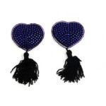 Cubre Pezones en Forma de Corazón - Color Morado.