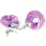 Esposas Recubiertas en Peluche Brillante Morado. - Imagen 2