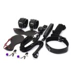 kit de Bondage en Cuero Sintético Negro. 8 Pcs. - Imagen 2