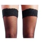 Media Malla Negra para Liguero con Banda en Silicona. - Imagen 2