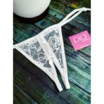 Panty Color Blanco con Abertura.