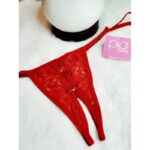 Panty Color Rojo con Abertura.