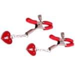 Pinzas Para Pezones con Corazones Rojos.