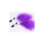 Pinzas Para Pezones con Pluma Morada. - Imagen 2