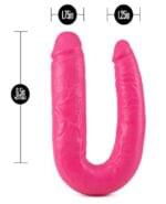 Consolador Doble Placer. Big As Fuk 18" Rosado. - Imagen 2