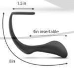 Anillo con Plug Anal Estimulador de Prostata "Adventures " - Negro - Imagen 5